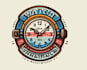 make a modern marvelous watch , heart and pit bull logo