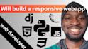 develop a responsive django python website or webapp