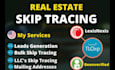 do accurate skip tracing for real estate and llc skip tracing