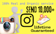 send 15,000 instagram followers lifetime guaranteed