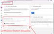 make your security center verification button visible