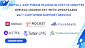 install elementor pro, astra pro , divi pro , amelia pro