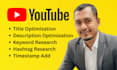 complete youtube video SEO for weekly, fortnightly, and monthly
