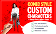 draw pinup and comics style characters