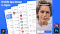 do mobile app uiux design with figma, uiux app design