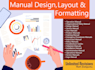 design, format and layout manuals,workbooks,handbooks,manuscripts ready to print