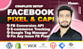 setup facebook pixel conversion API, fix meta pixel, ecommerce tracking by GTM