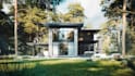 create realistic architectural 3d exterior rendering of residential house