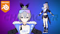create anime style 3d character for game and animation