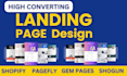 built shopify landing page with pagefly and gempages