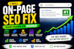 fix on page SEO to improve google rankings, CTR, and organic traffic