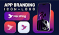 design a modern app icon logo for android and ios