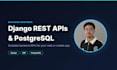 build a backend rest API with django and postgresql