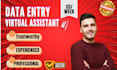be your virtual assistant, data entry and web research VA