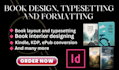 do book cover design formatting and typesetting into epup, KDP etc with indesign