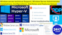install, repair, troubleshoot windows servers 2012 to 2025, rdp, remotely