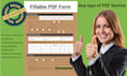 create fillable PDF form develop interactive form design pdf service