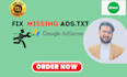 fix adsense ads txt problem within 24 hours