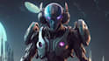 create an sci fi character art, sci fi art illustration