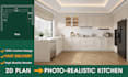 create realistic 3d kitchen renders for your space