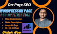 do wordpress onpage SEO optimization website