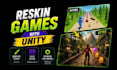 customize and reskin unity games, android games in unity 3d