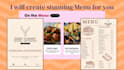 design menu thats eye catching and delicious