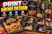 create menu design for restaurant, café, bar etc
