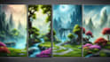 draw fantasy concept landscape illustrations