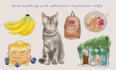 draw anything with watercolor illustration style