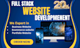 do a professional  website as full stack developer