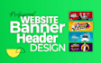 design eye catchy website banner, header or slider
