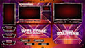 design animated twitch stream overlay, twitch logo, panels, screens, alerts