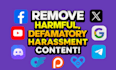 remove leaked, defamatory, harmful content via dmca