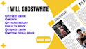 ghostwrite 50k words on fitness, health, children and motivational ebooks