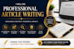 do professional article writing