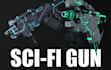 create high quality 3d sci fi gun model