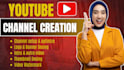 create and setup youtube channel with logo and banner