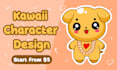 draw cute kawaii doodles stickers illustration design