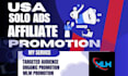 do USA solo ads affiliate promotion, MLM, lead generation