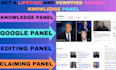 create a verified google knowledge panel, knowledgepanel for personal or brand
