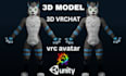 do cruixie vrchat avatar 3dmodel fursona nsfw vr character model unity vtuber