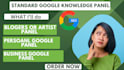 build a professional knowledge panel base on all categories