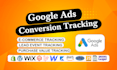 setup ads conversion tracking, google analytics ga4 ecommerce tracking fb pixel