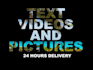 design modern text videos and pictures