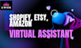shopify, etsy, ecommerce store virtual assistant, amazon virtual assistance