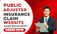 design converting public adjuster website property insurance website lead funnel