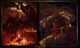 illustrate dark fantasy, game, oc, mythical creatures
