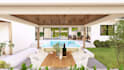 design your garden, patio, backyard and present 3d rendering