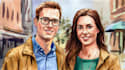 create amazing watercolor couple portrait